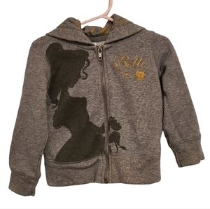 Genuine Disney Girls Gray Belle Zip Up Hoodie Sweater
